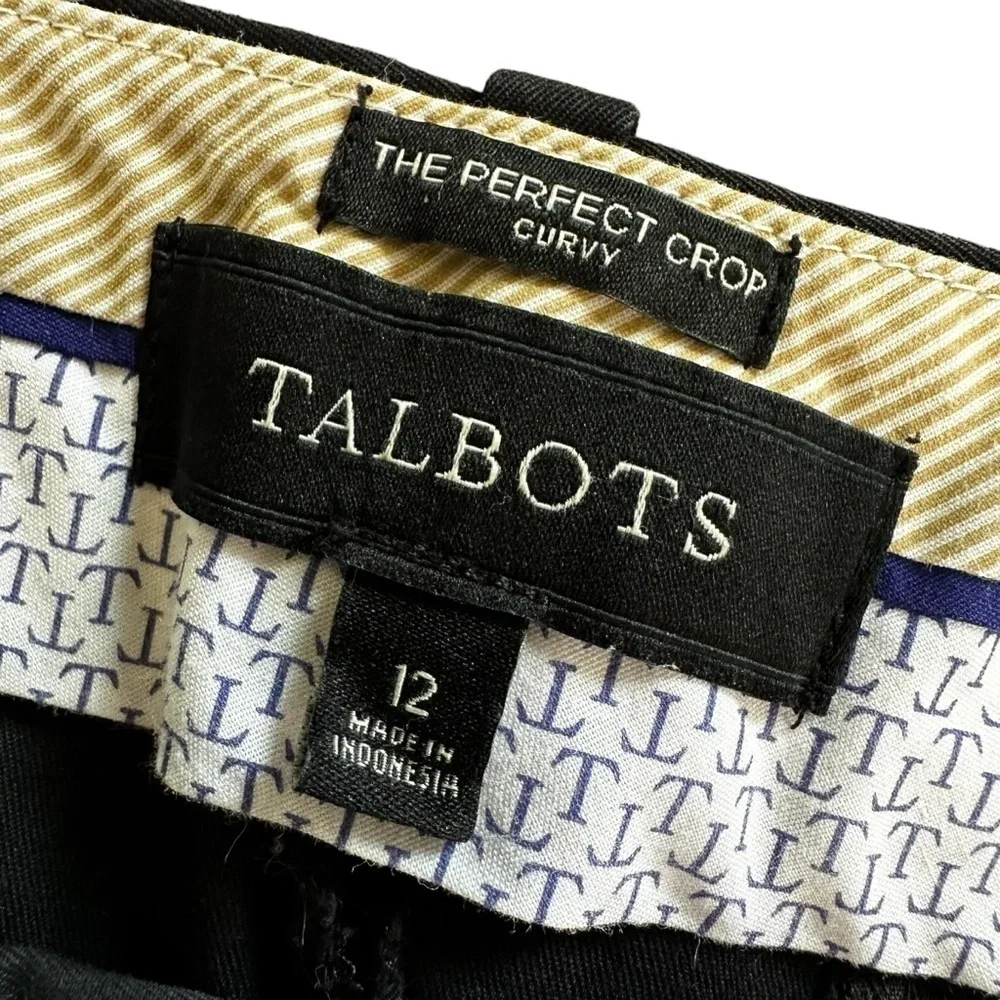 Talbots Perfect Crop Curvy Black Pants, 12